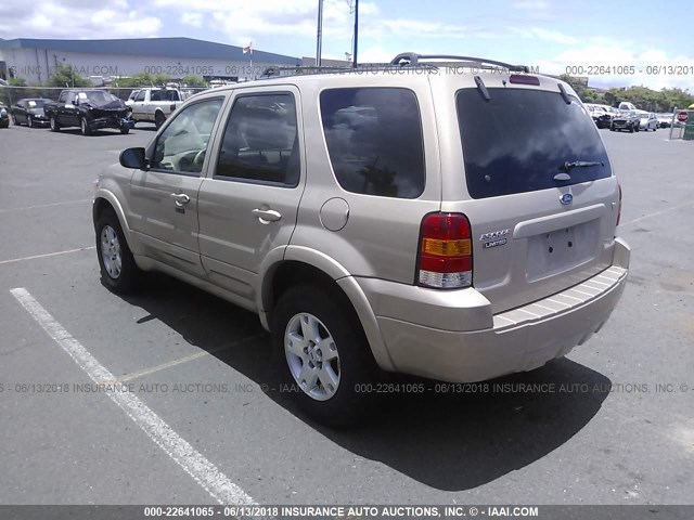 1FMCU041X7KB17941 - 2007 FORD ESCAPE LIMITED GOLD photo 3