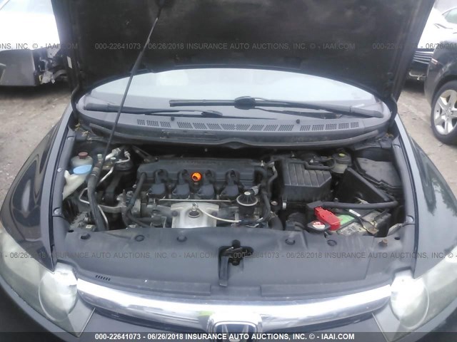 1HGFA16958L092219 - 2008 HONDA CIVIC EXL BLACK photo 10