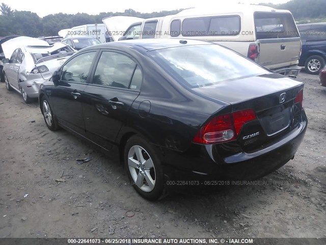 1HGFA16958L092219 - 2008 HONDA CIVIC EXL BLACK photo 3