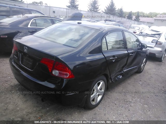 1HGFA16958L092219 - 2008 HONDA CIVIC EXL BLACK photo 4