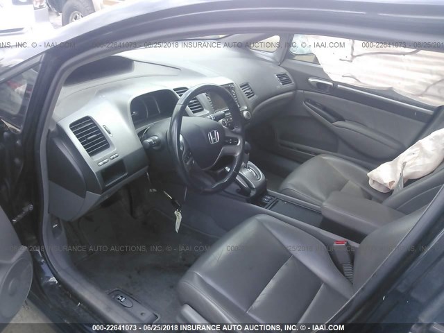 1HGFA16958L092219 - 2008 HONDA CIVIC EXL BLACK photo 5