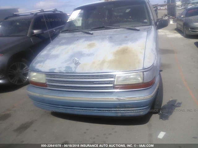 1P4GH44R6PX520580 - 1993 PLYMOUTH GRAND VOYAGER SE BLUE photo 6