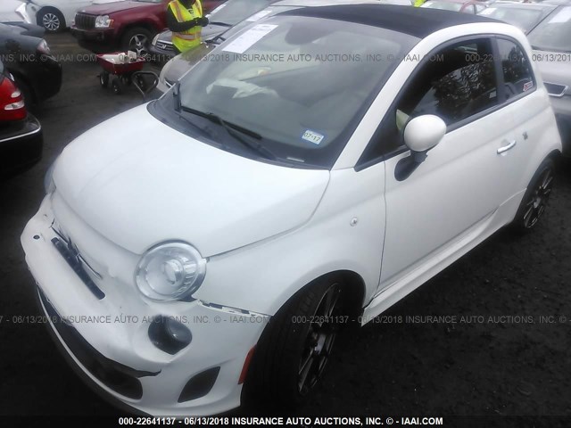 3C3CFFJH7FT504550 - 2015 FIAT 500 ABARTH WHITE photo 2