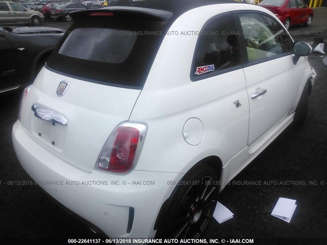 3C3CFFJH7FT504550 - 2015 FIAT 500 ABARTH WHITE photo 4