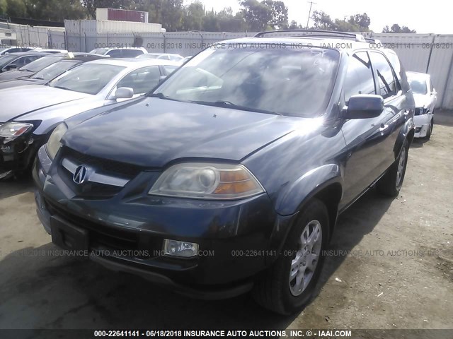 2HNYD18854H545971 - 2004 ACURA MDX TOURING Dark Blue photo 2