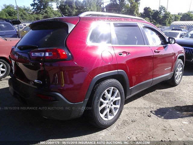 1C4PJMCS5EW207715 - 2014 JEEP CHEROKEE LATITUDE RED photo 4