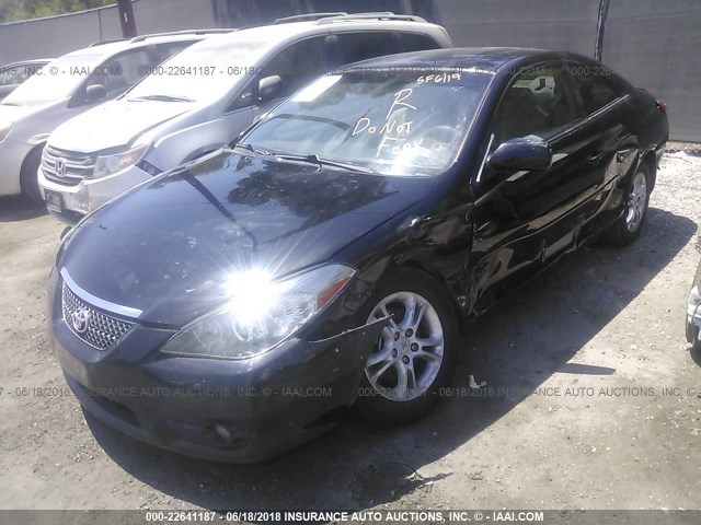 4T1CE30P78U762335 - 2008 TOYOTA CAMRY SOLARA SE/SLE/SPORT BLACK photo 2