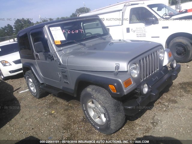 1J4FA49S61P353008 - 2001 JEEP WRANGLER / TJ SPORT SILVER photo 1