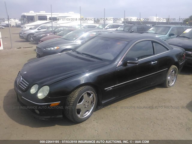 WDBPJ78JX2A021130 - 2002 MERCEDES-BENZ CL 600 BLACK photo 2