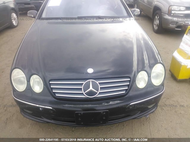 WDBPJ78JX2A021130 - 2002 MERCEDES-BENZ CL 600 BLACK photo 6