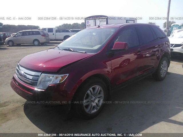 2FMDK49C57BA95126 - 2007 FORD EDGE SEL PLUS RED photo 2