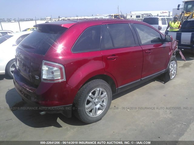 2FMDK49C57BA95126 - 2007 FORD EDGE SEL PLUS RED photo 4