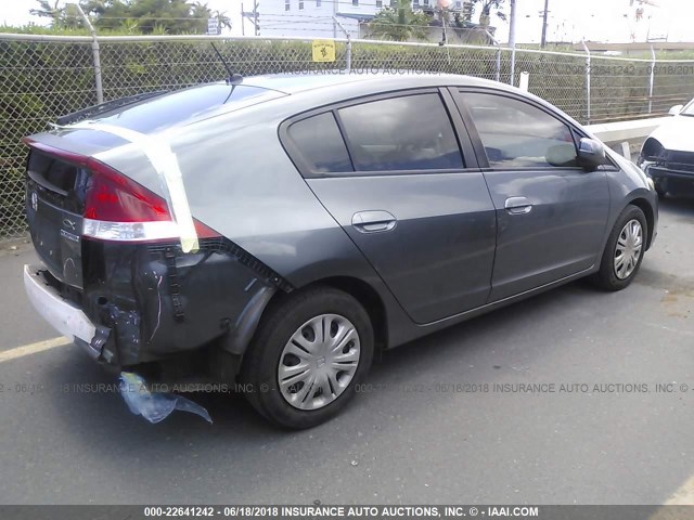 JHMZE2H55AS031754 - 2010 HONDA INSIGHT LX GRAY photo 4