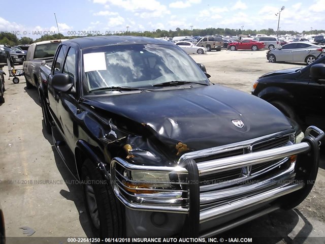 1B7GL2ANX1S180203 - 2001 DODGE DAKOTA QUAD BLACK photo 6