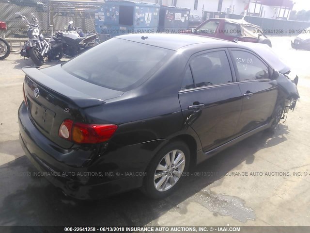 2T1BU40E59C010249 - 2009 TOYOTA COROLLA S/LE/XLE BLACK photo 4