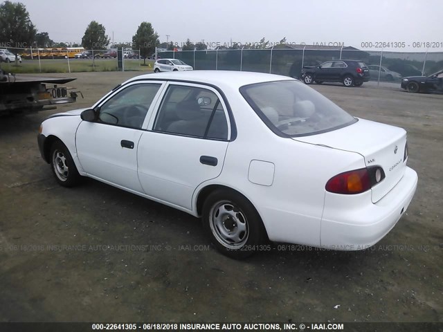 1NXBR12E31Z563997 - 2001 TOYOTA COROLLA CE/LE/S WHITE photo 3