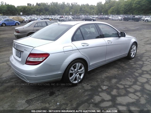 WDDGF81X38F140940 - 2008 MERCEDES-BENZ C 300 4MATIC SILVER photo 4