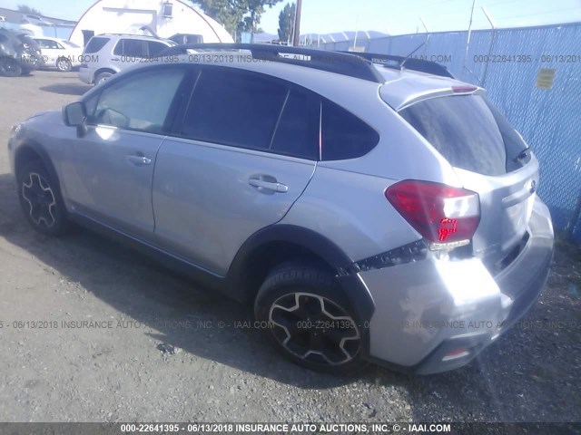 JF2GPAKC0D2866610 - 2013 SUBARU XV CROSSTREK 2.0 LIMITED SILVER photo 3