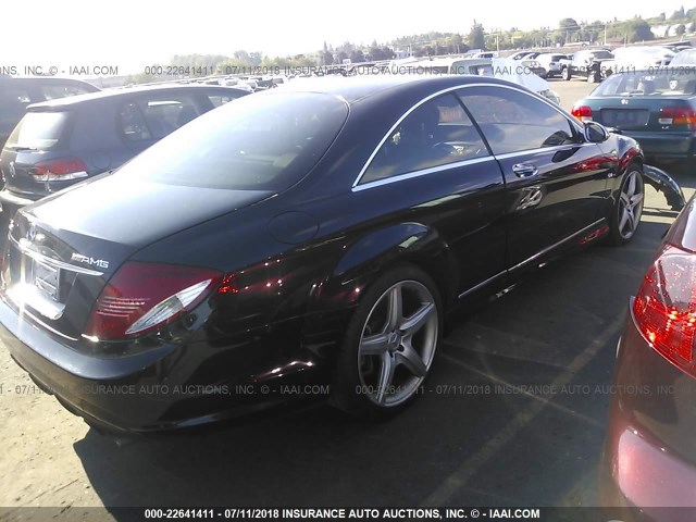 WDDEJ77X99A020002 - 2009 MERCEDES-BENZ CL 63 AMG BLACK photo 4