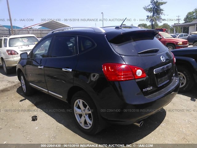 JN8AS5MT0BW157306 - 2011 NISSAN ROGUE S/SV/KROM BLACK photo 3