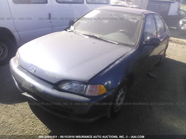 JHMEG8642SS030827 - 1995 HONDA CIVIC DX/LX BLUE photo 2