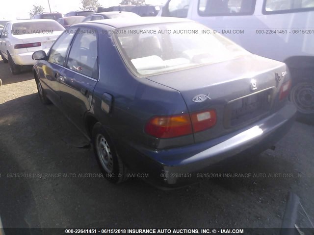 JHMEG8642SS030827 - 1995 HONDA CIVIC DX/LX BLUE photo 3