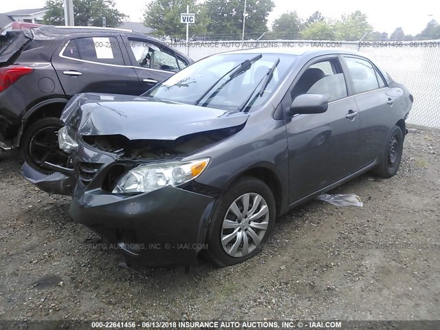 5YFBU4EE3DP158594 - 2013 TOYOTA COROLLA S/LE GRAY photo 2