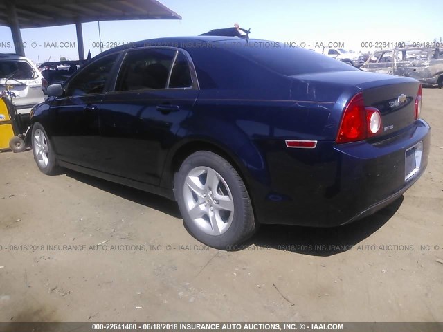 1G1ZB5EB2AF301627 - 2010 CHEVROLET MALIBU LS Mavi foto 3