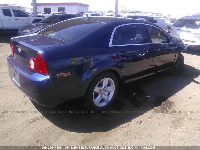 1G1ZB5EB2AF301627 - 2010 CHEVROLET MALIBU LS Mavi foto 4