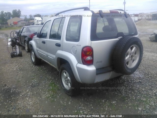 1J4GL58K92W175530 - 2002 JEEP LIBERTY LIMITED SILVER photo 3