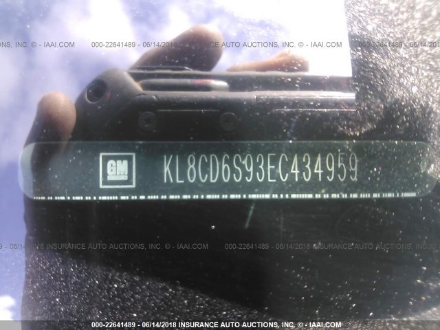 KL8CD6S93EC434959 - 2014 CHEVROLET SPARK 1LT YELLOW photo 9