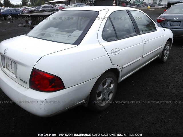 3N1CB51A35L484173 - 2005 NISSAN SENTRA 1.8S WHITE photo 4