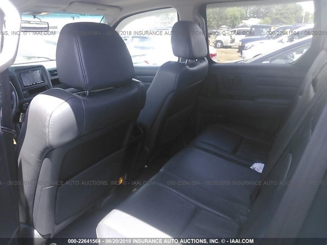 5FPYK16509B106461 - 2009 HONDA RIDGELINE RTL BLACK photo 8