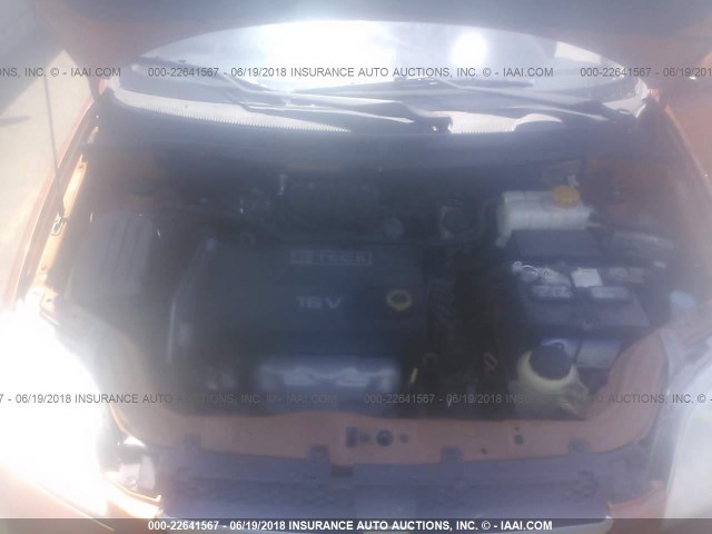 KL1TD56658B051415 - 2008 CHEVROLET AVEO LS ORANGE photo 10