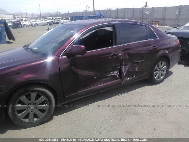 4T1BK36B37U203363 - 2007 TOYOTA AVALON XL/XLS/TOURING/LIMITED MAROON photo 6