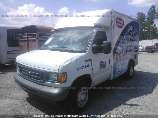 1FDSE35L27DB36921 - 2007 FORD ECONOLINE E350 SUPER DUTY CTWAY VAN WHITE photo 2