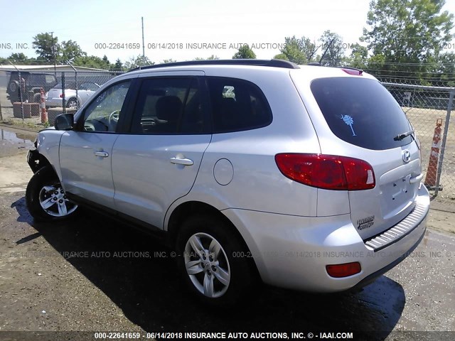 5NMSG13D59H307220 - 2009 HYUNDAI SANTA FE GLS SILVER photo 3