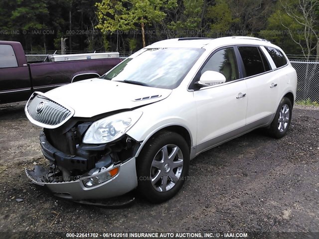 5GAER23D39J202426 - 2009 BUICK ENCLAVE CXL WHITE photo 2