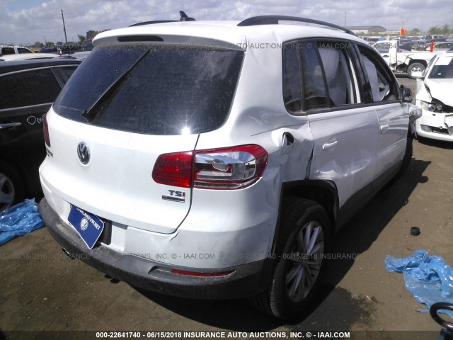 WVGBV7AX7HK045981 - 2017 VOLKSWAGEN TIGUAN S/LIMITED WHITE photo 4