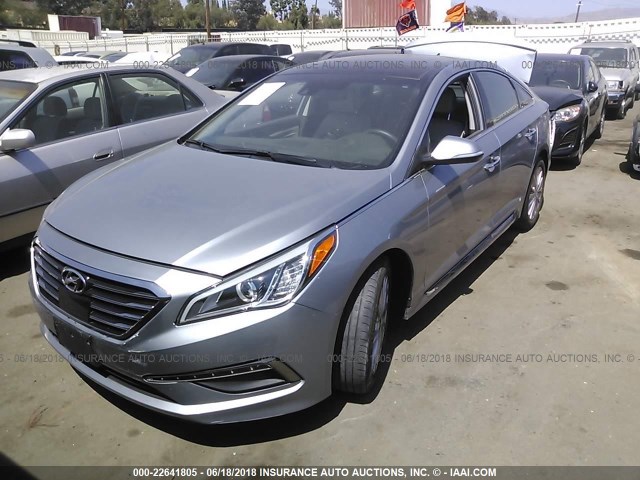 5NPE34AF9FH258844 - 2015 HYUNDAI SONATA SPORT/LIMITED GRAY photo 2