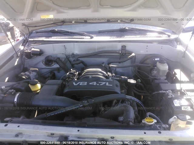 5TBDT441X5S487918 - 2005 TOYOTA TUNDRA DOUBLE CAB SR5 GRAY photo 10