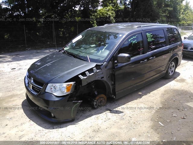 2D4RN5DG8BR679363 - 2011 DODGE GRAND CARAVAN CREW BLACK photo 2