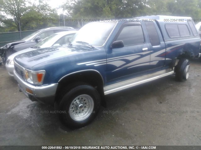 JT4VN13G6K5005814 - 1989 TOYOTA PICKUP 1/2 TON EXTRA LONG WHEELBASE SR5 BLUE photo 2