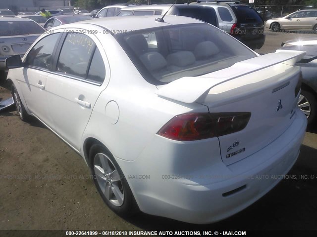 JA3AU26U58U037479 - 2008 MITSUBISHI LANCER ES WHITE photo 3