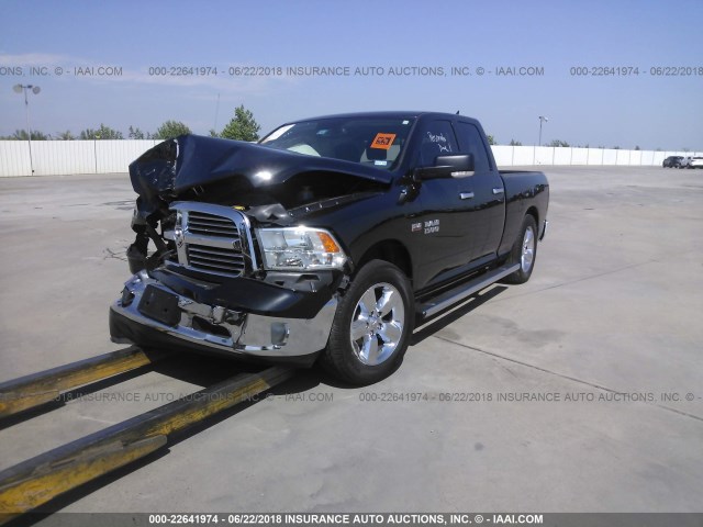 1C6RR6GT1HS505374 - 2017 RAM 1500 SLT BLACK photo 2