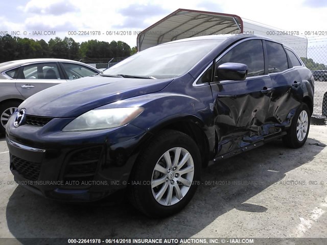 JM3ER2A50B0373938 - 2011 MAZDA CX-7 BLUE photo 2