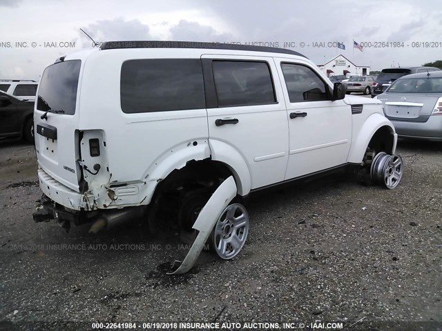 1D4PT4GK7BW587191 - 2011 DODGE NITRO HEAT WHITE photo 4