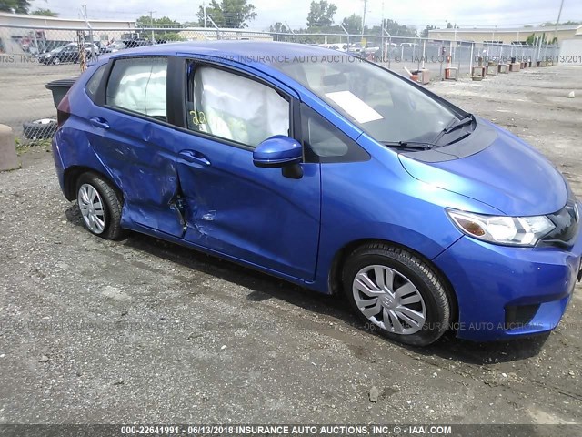 3HGGK5H56FM780373 - 2015 HONDA FIT LX BLUE photo 6