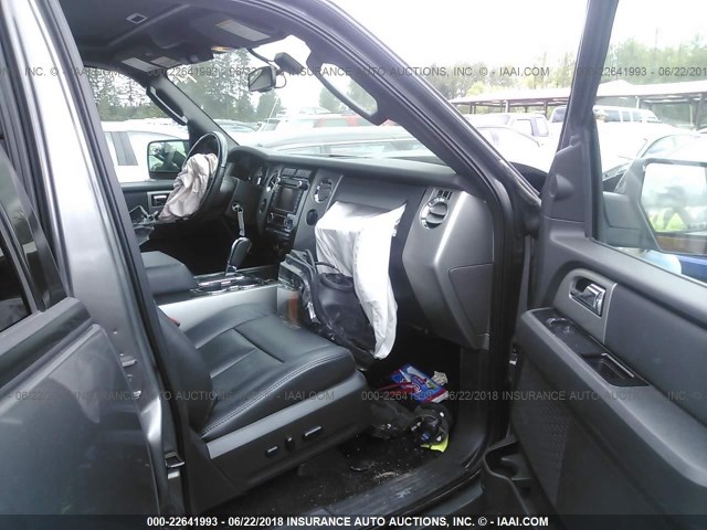 1FMJU2A54EEF13238 - 2014 FORD EXPEDITION LIMITED GRAY photo 5