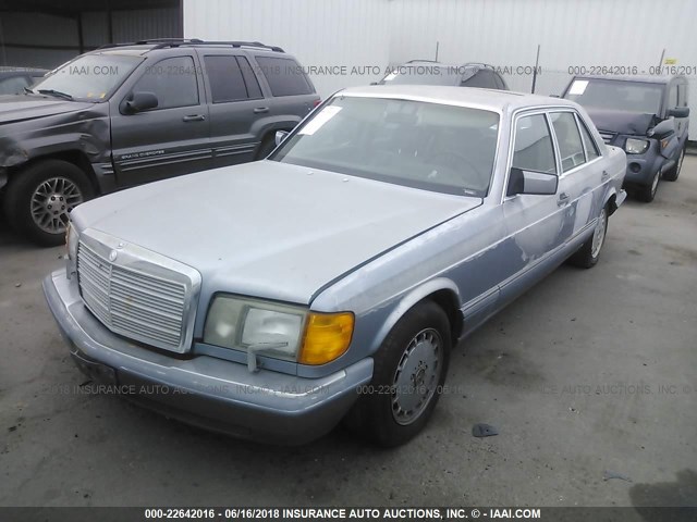 WDBCA39D7HA329171 - 1987 MERCEDES-BENZ 560 SEL BLUE photo 2